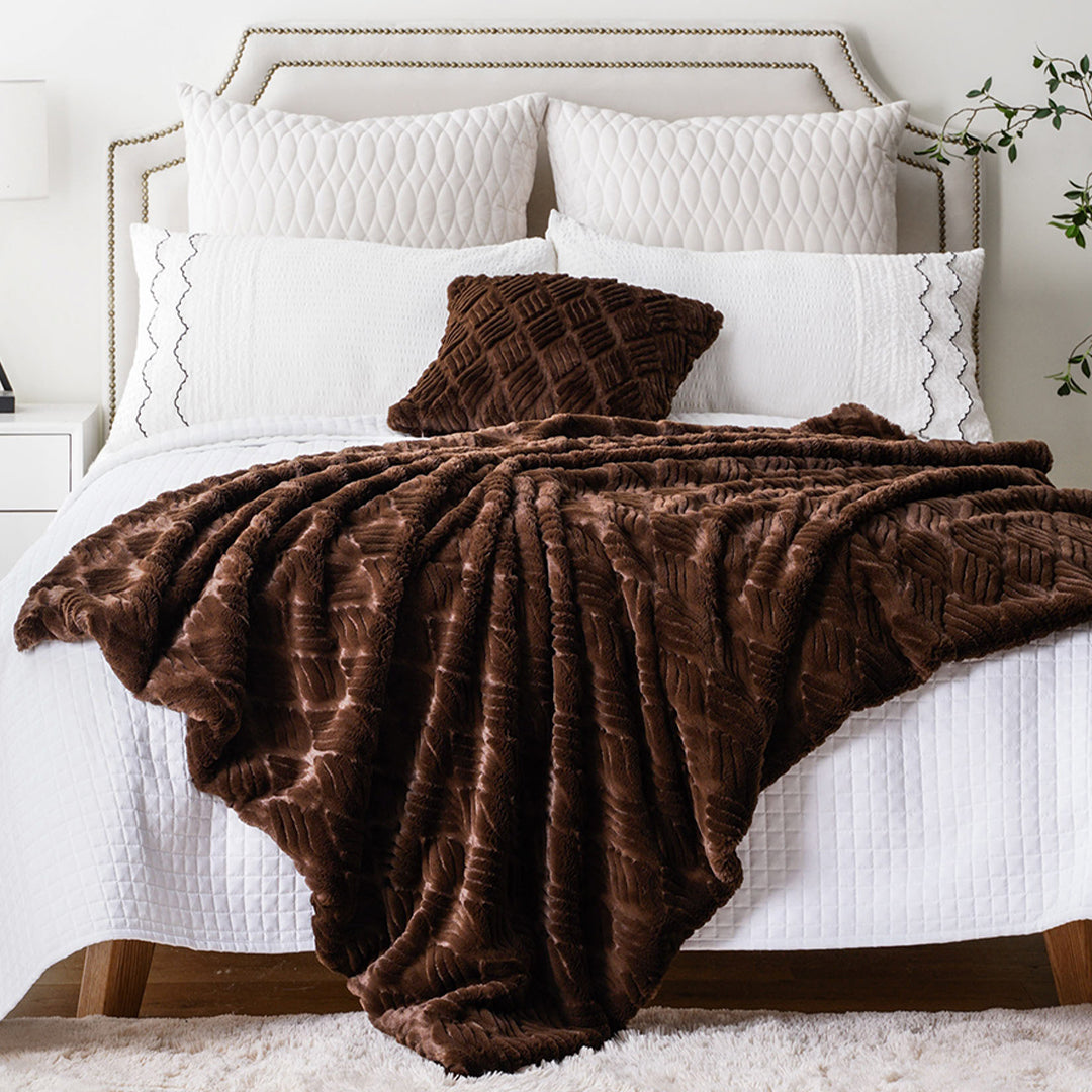 Aurora Home Faux Fur Throw Blankets By Wild Mannered Faux Fur