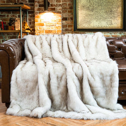 Faux Fox Fur Throw Blanket: Chic Comfort for Every Space