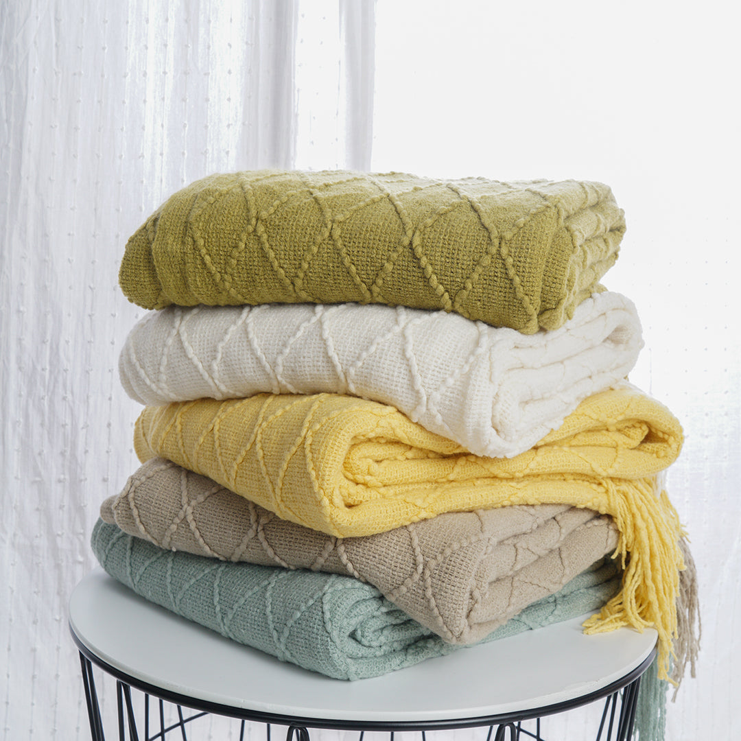 How to Use Scarves and Shawls as Decorative Throw Blankets: Plaid Throw & Tassel Throw Guide