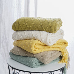 How to Use Scarves and Shawls as Decorative Throw Blankets: Plaid Throw & Tassel Throw Guide