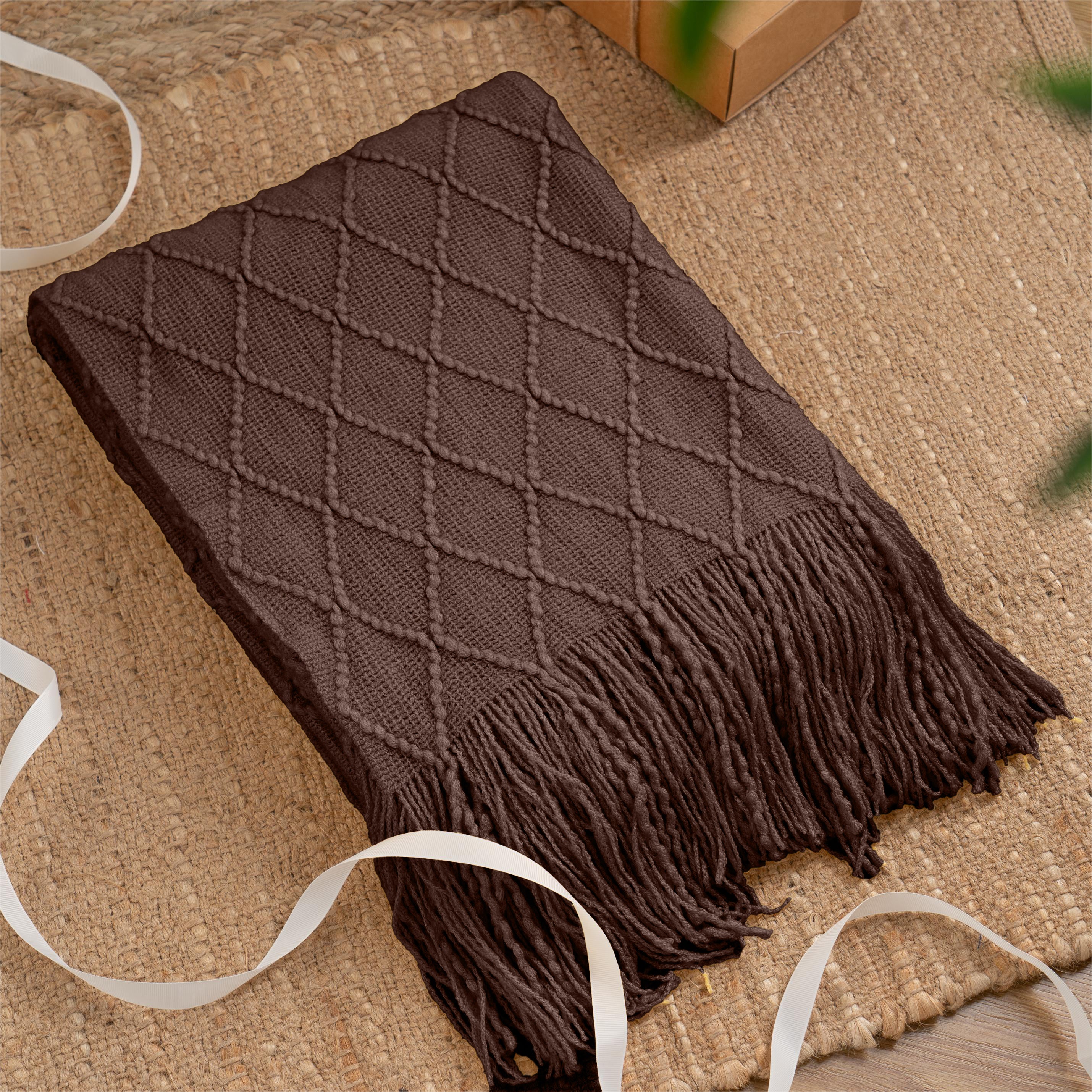 Decorative Fringe Throw Blanket