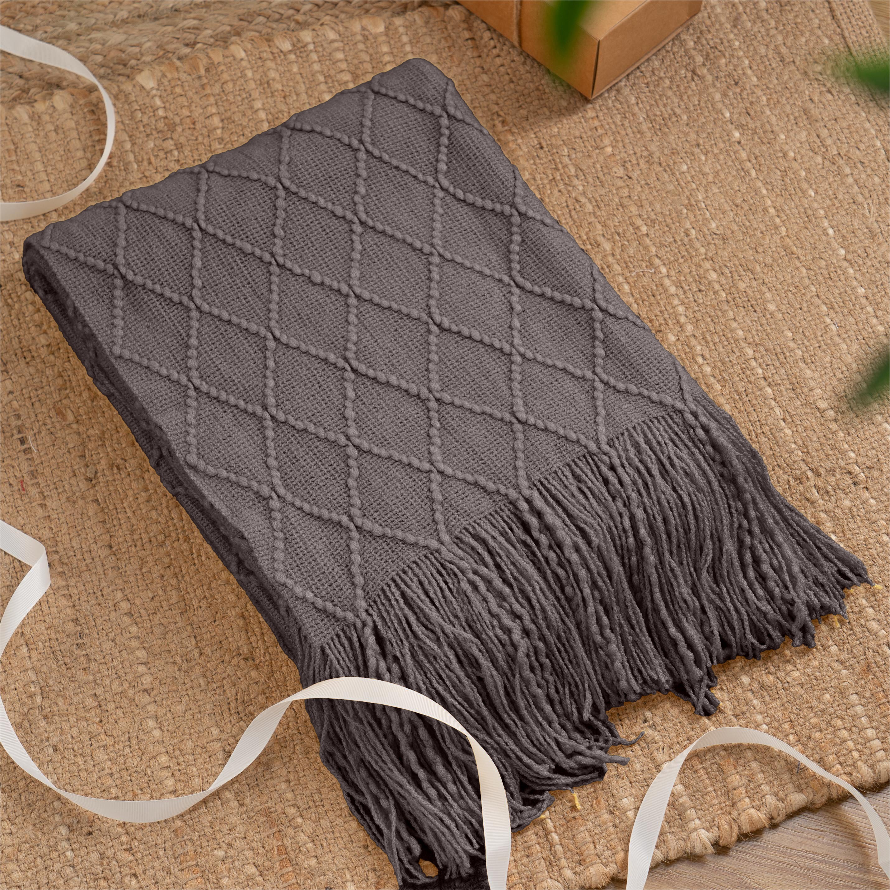 Decorative Fringe Throw Blanket