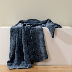 Textured Chenille Knit Throw Blanket