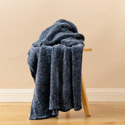 Textured Chenille Knit Throw Blanket