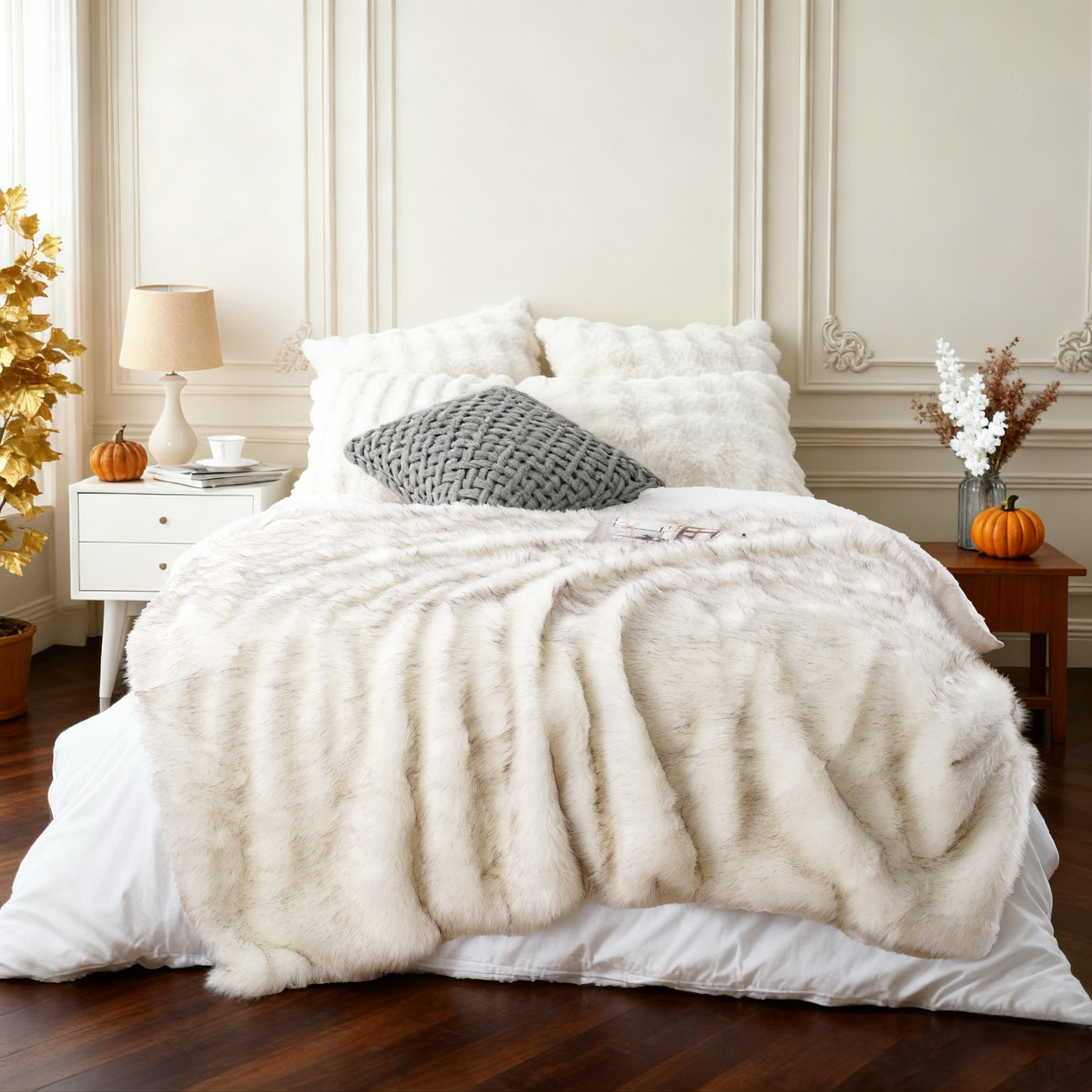 Faux Fox Fur Throw