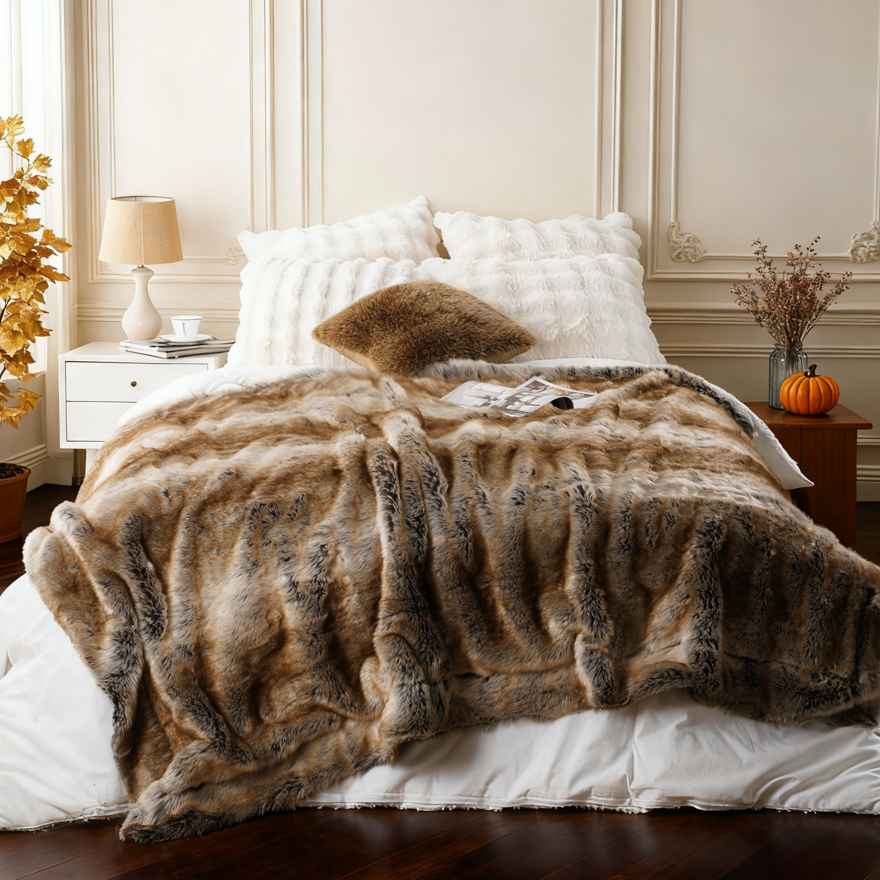 Faux Fur Ombre Blanket