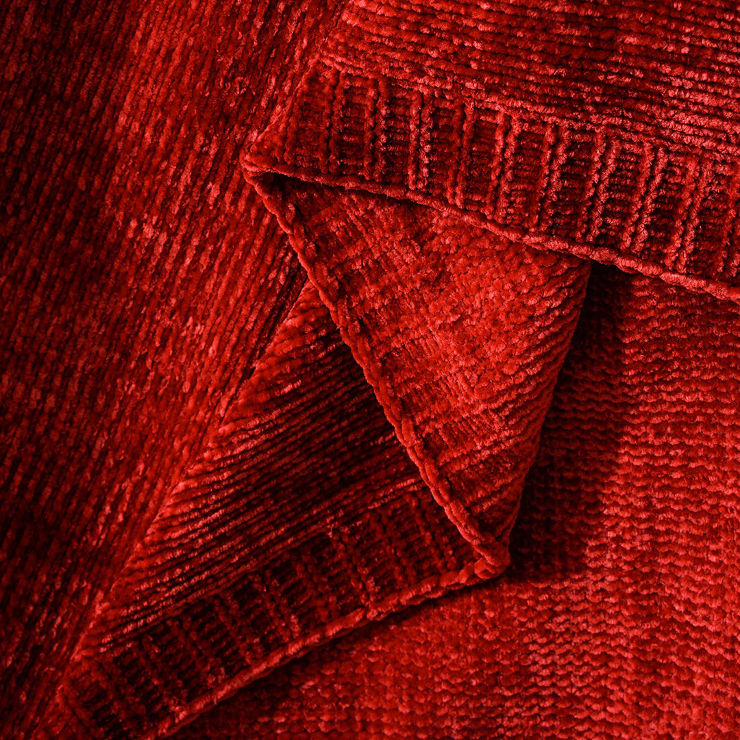 Couverture en tricot chenille texturé