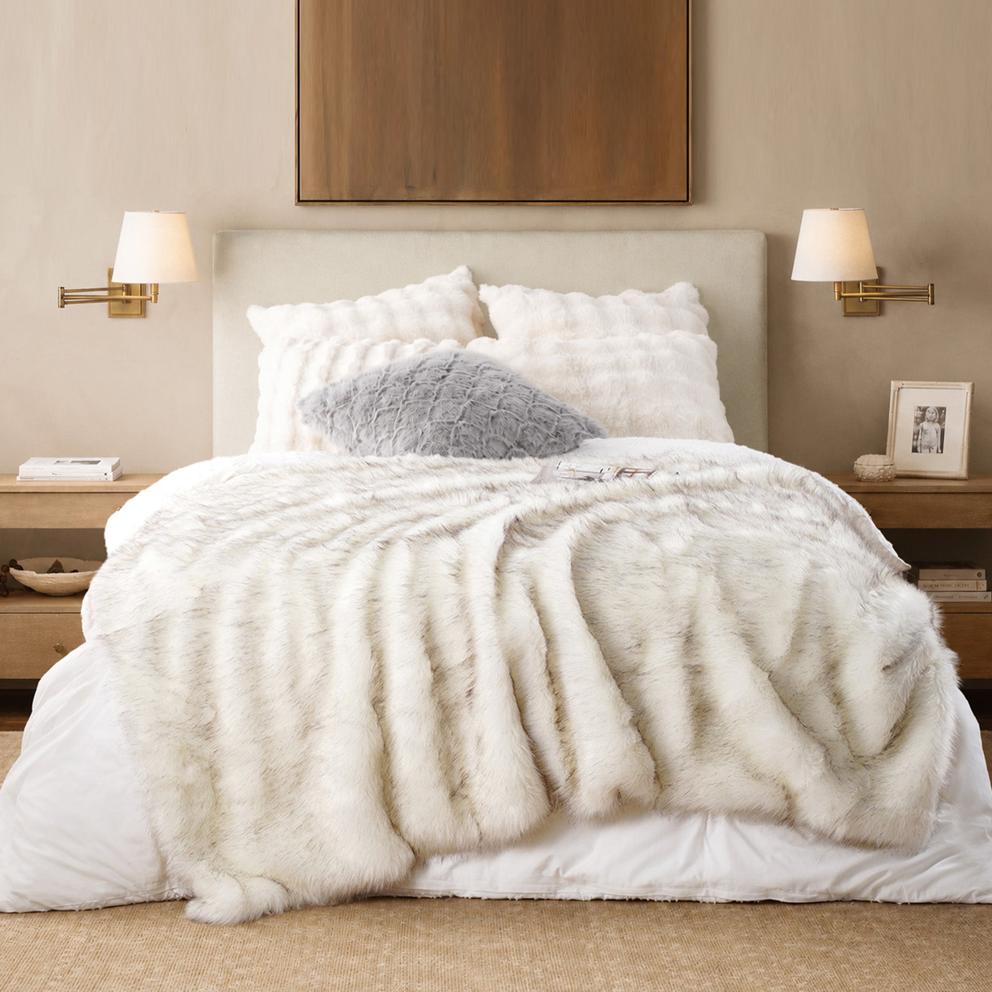 Faux Fox Fur Throw