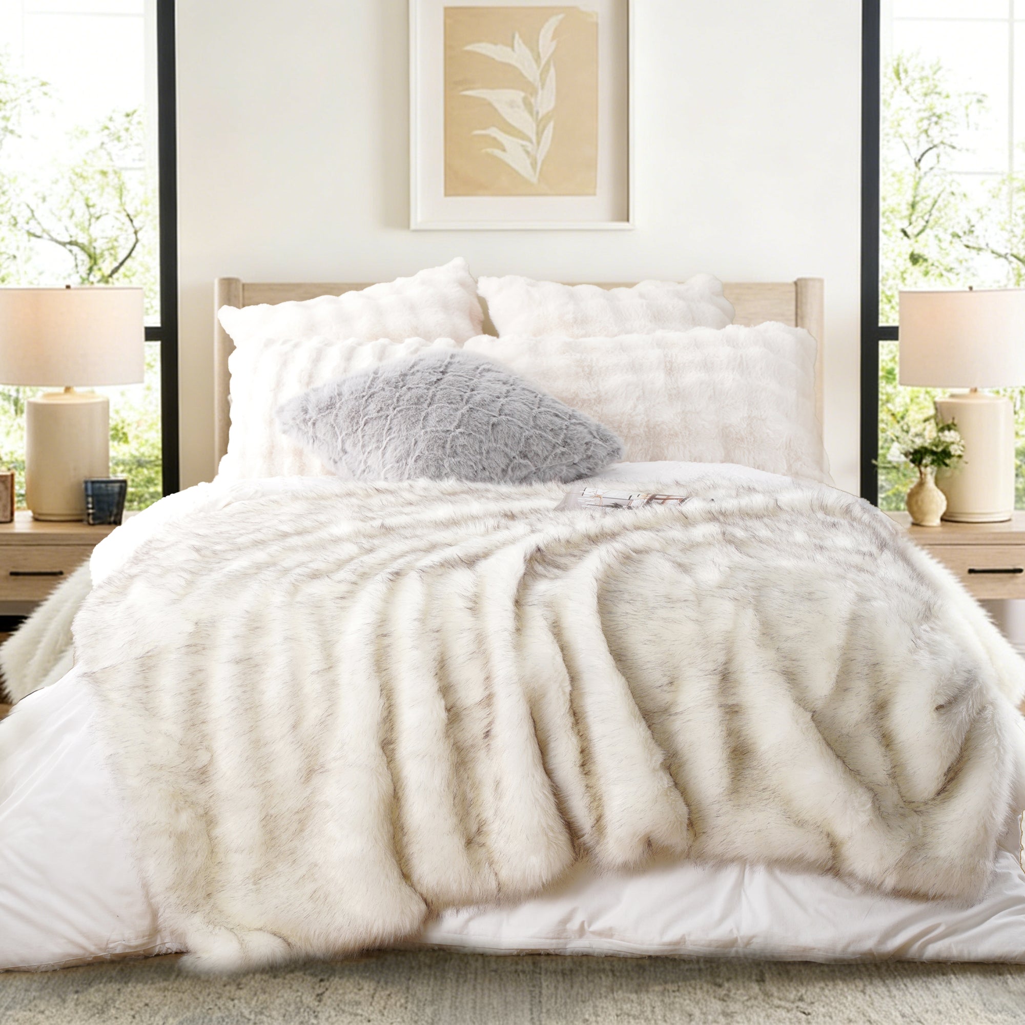 Faux Fox Fur Throw