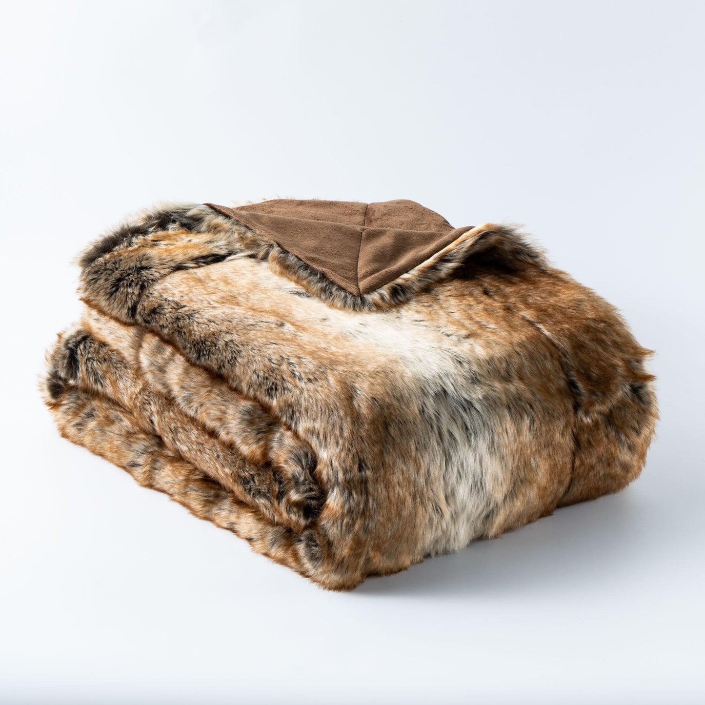 Faux Fur Ombre Blanket - BATTILO HOME