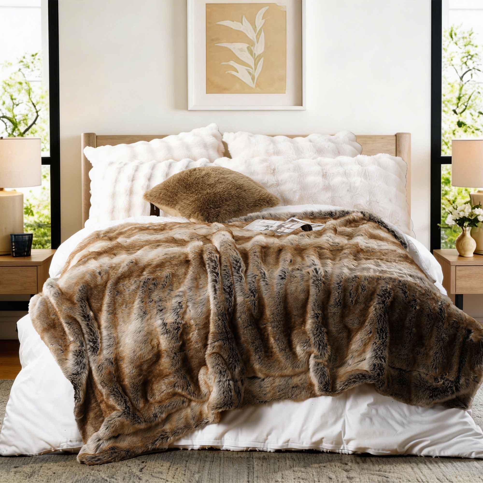 Faux Fur Ombre Blanket
