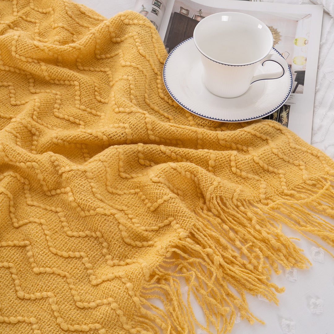 Chevron Fringe Throw