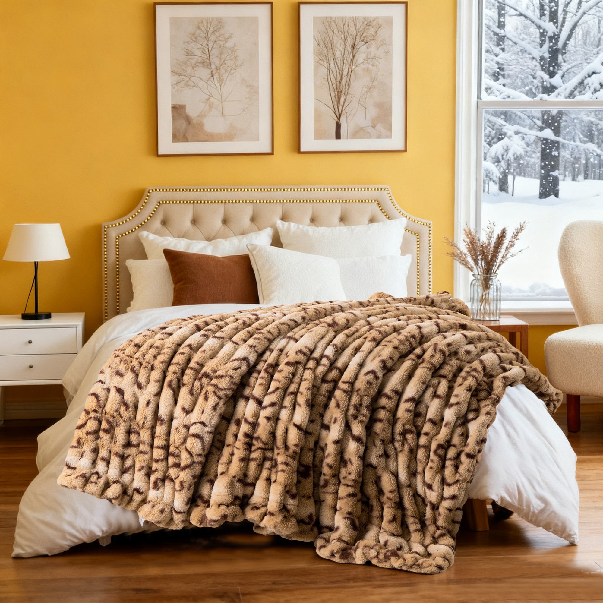 Lynx Faux Fur Blanket