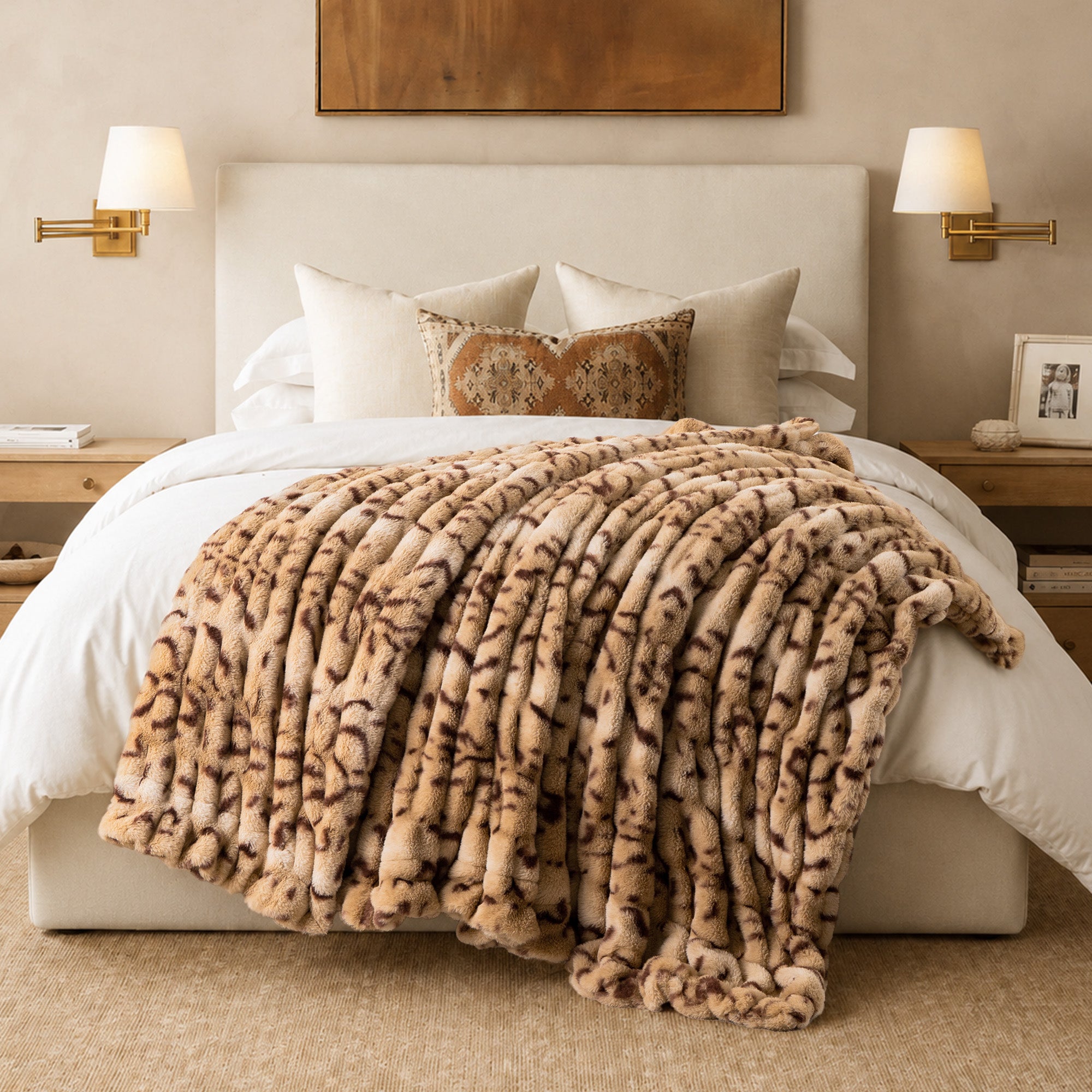 Lynx Faux Fur Blanket