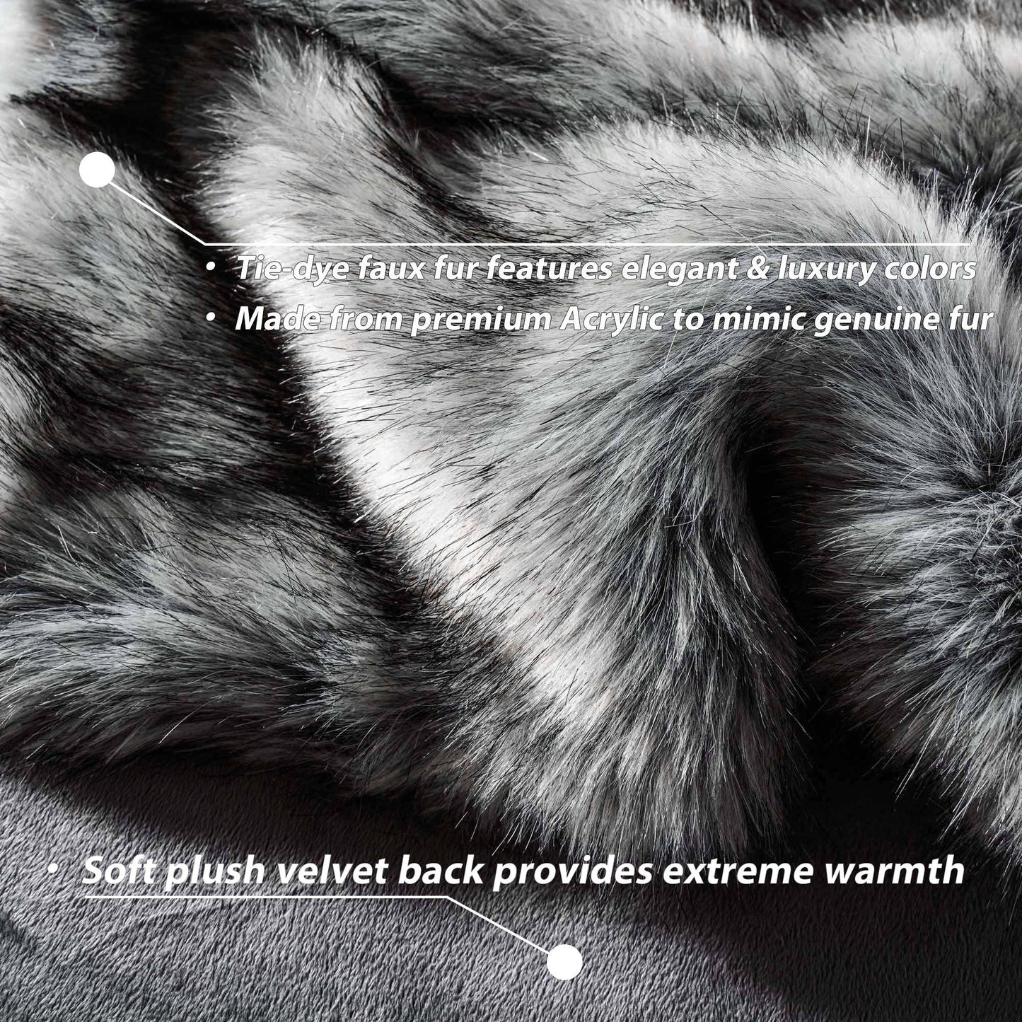 Faux Fur Brushed Tips Blanket - BATTILO HOME