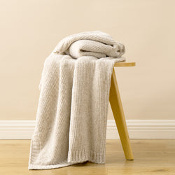 Textured Chenille Knit Throw Blanket