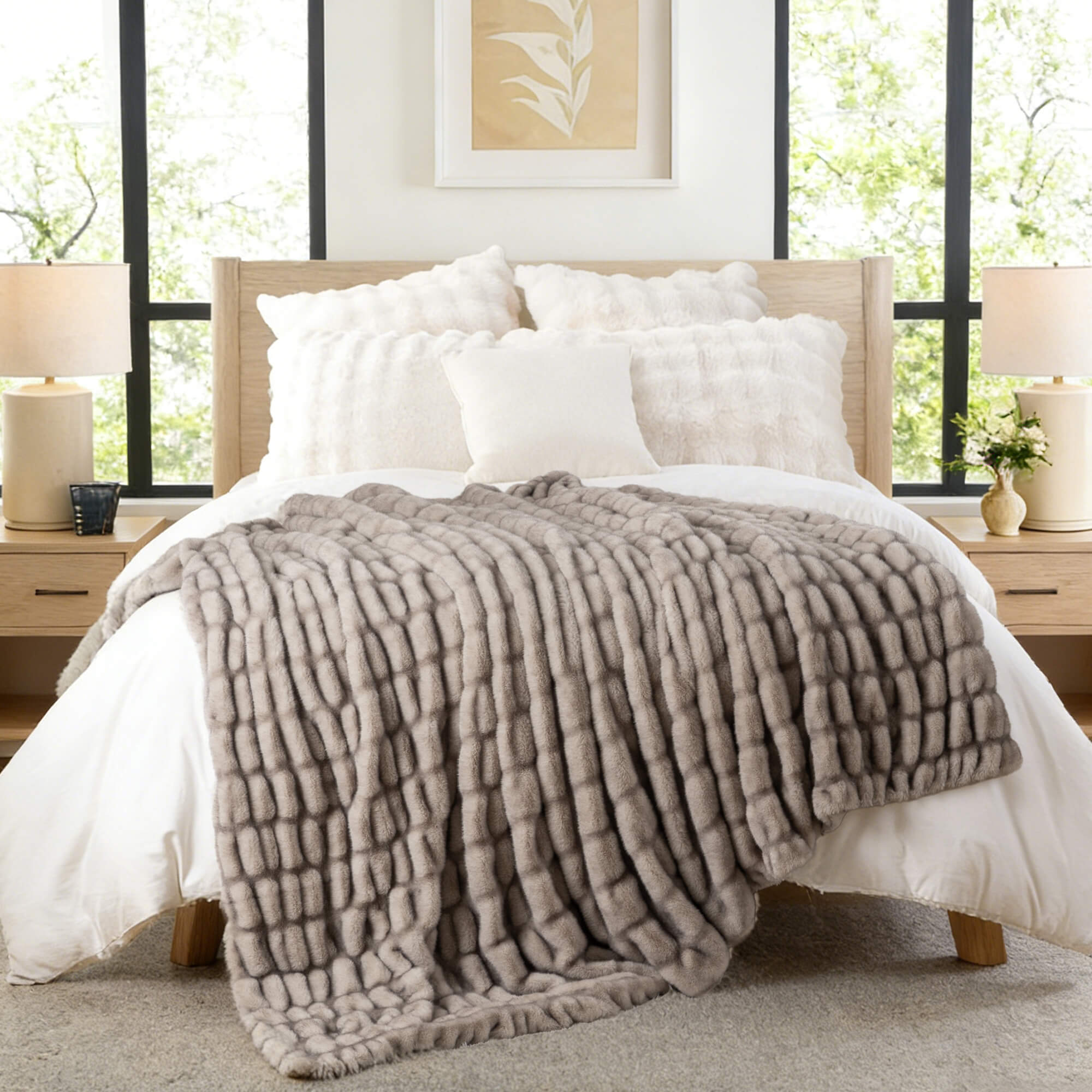 Fuzzy Faux Fur Blanket