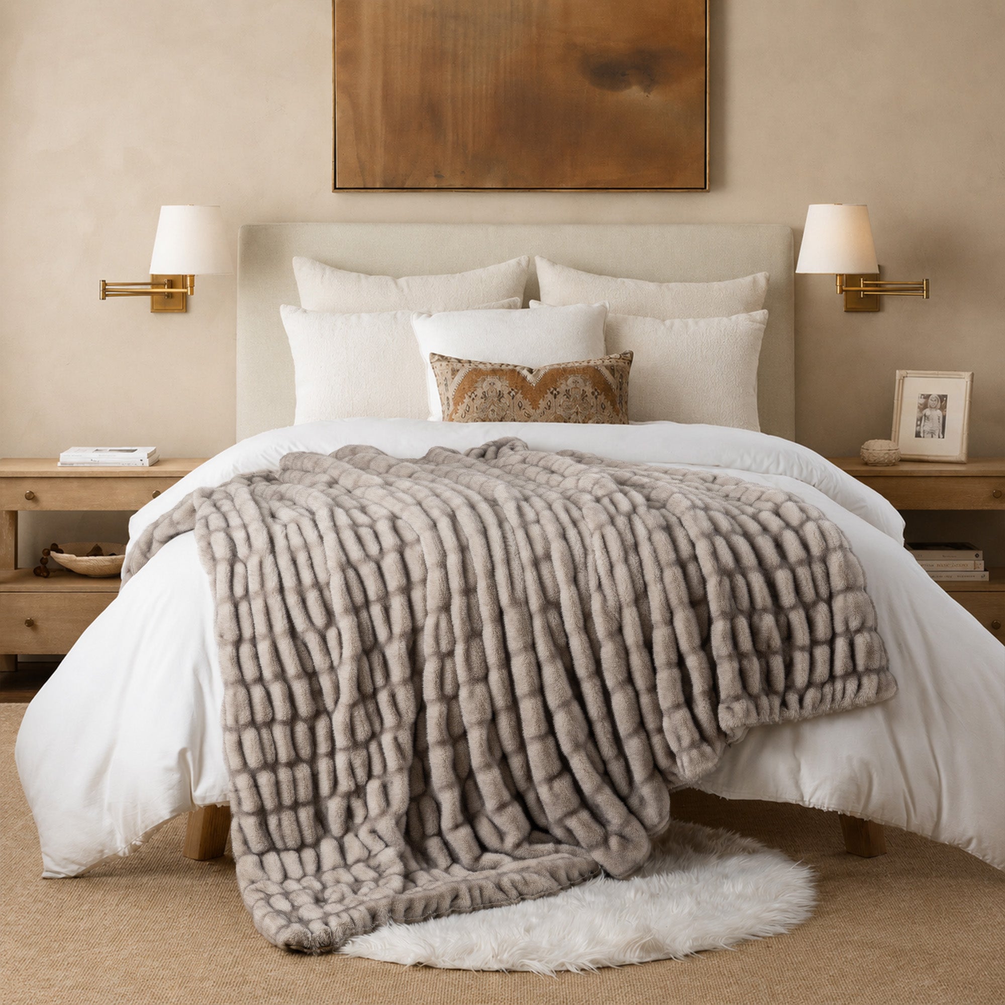 Fuzzy Faux Fur Blanket