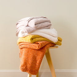 Textured Chenille Knit Throw Blanket
