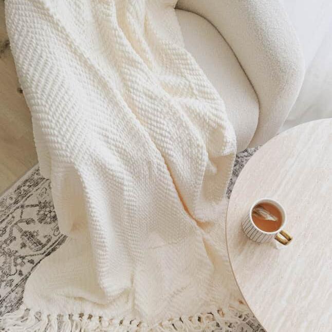 Zig-Zag Chenille Throw Blanket