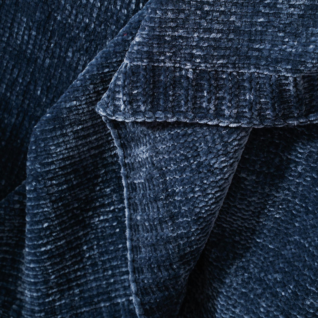 Couverture en tricot chenille texturé