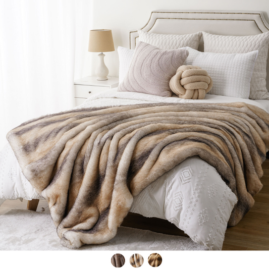 Faux Fur Blanket BATTILO HOME