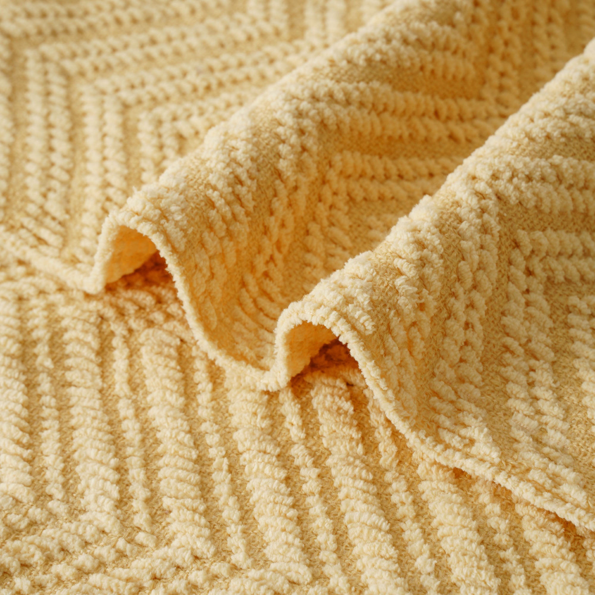 Zig-Zag Chenille Throw Blanket