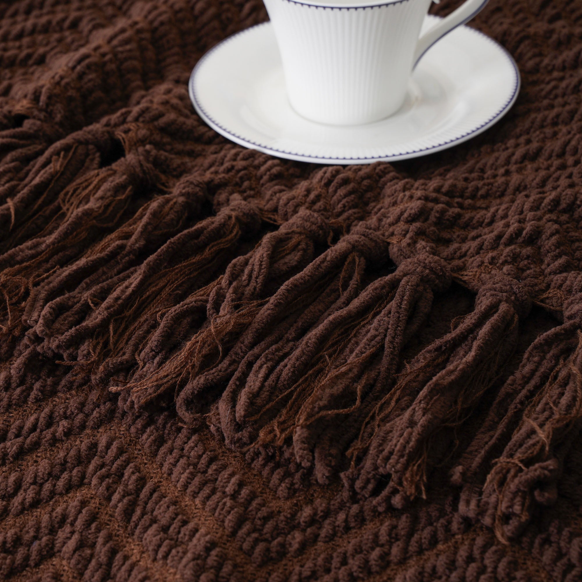 Zig-Zag Chenille Throw Blanket