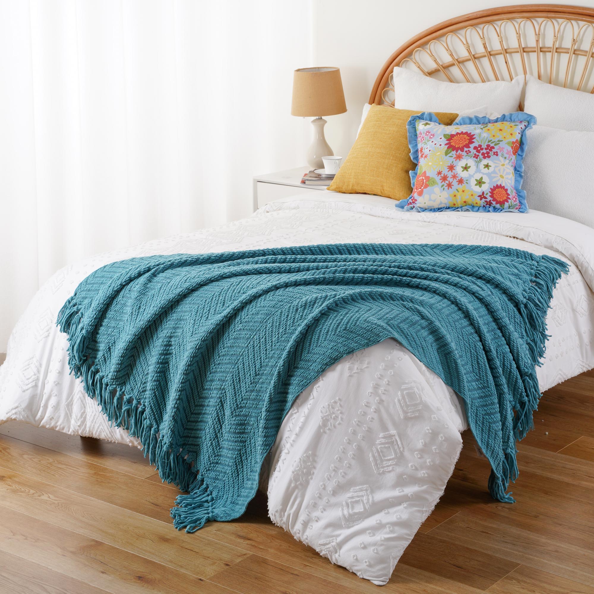 Zig-Zag Chenille Throw Blanket