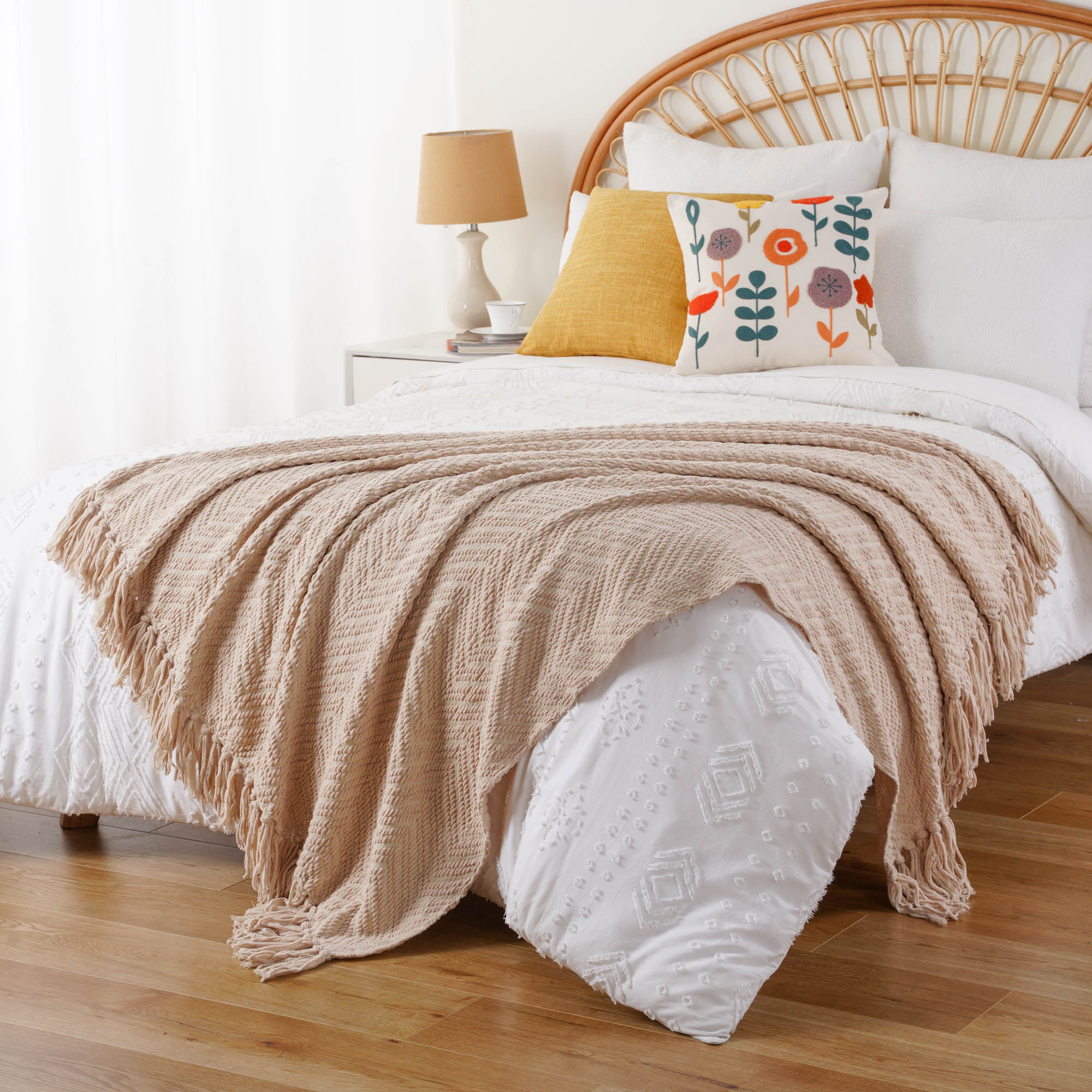 Zig-Zag Chenille Throw Blanket