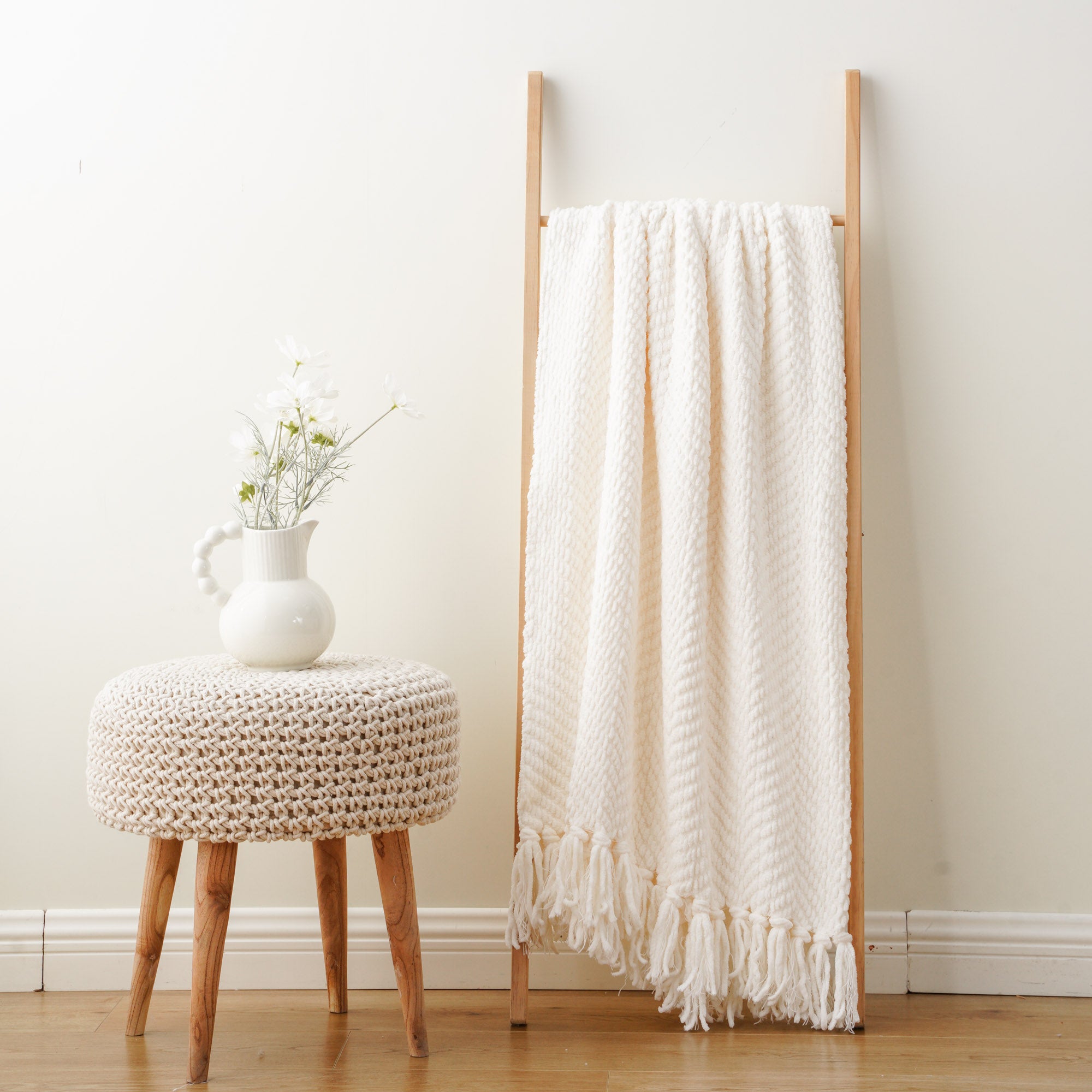 Zig-Zag Chenille Throw Blanket