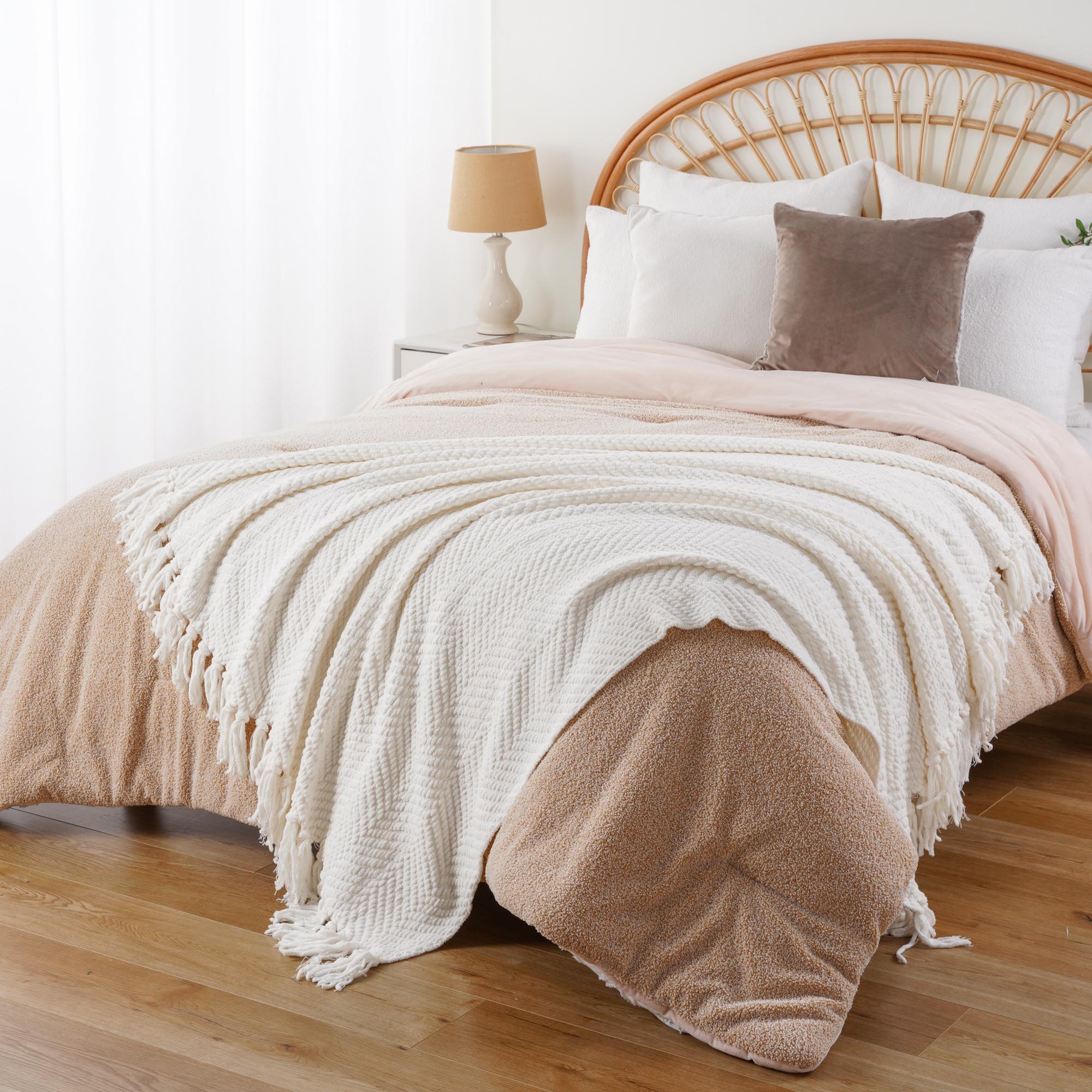 Zig-Zag Chenille Throw Blanket