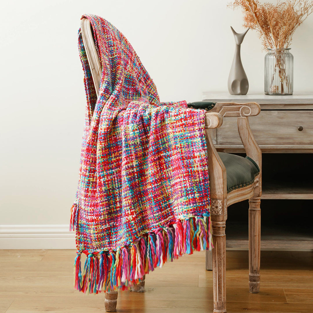 Colorful Woven Throw | BATTILO HOME