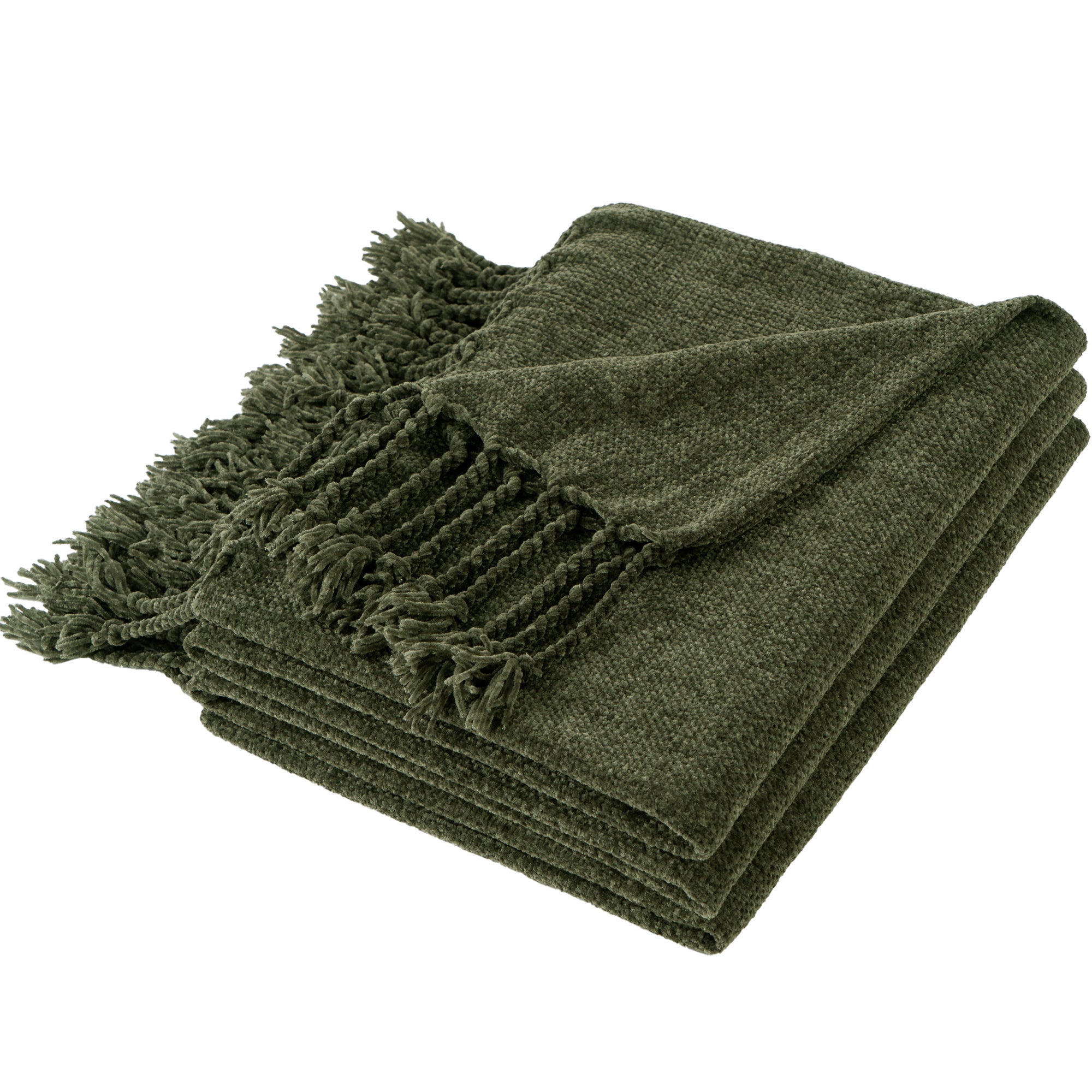 Decorative Fringe Velvety Throw
