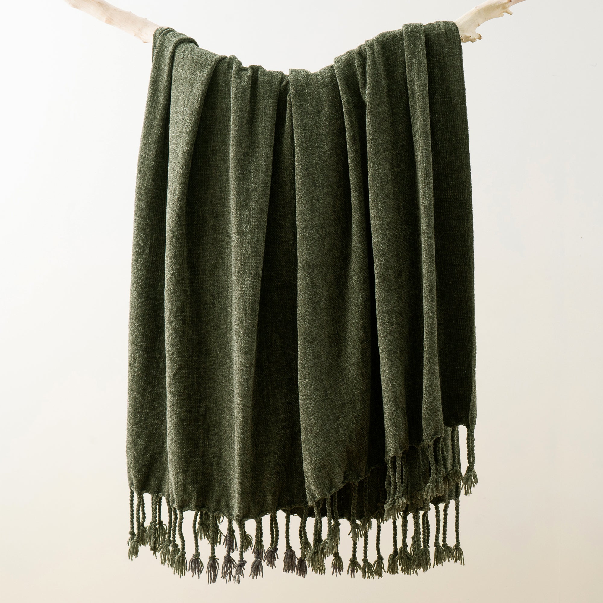 Decorative Fringe Velvety Throw