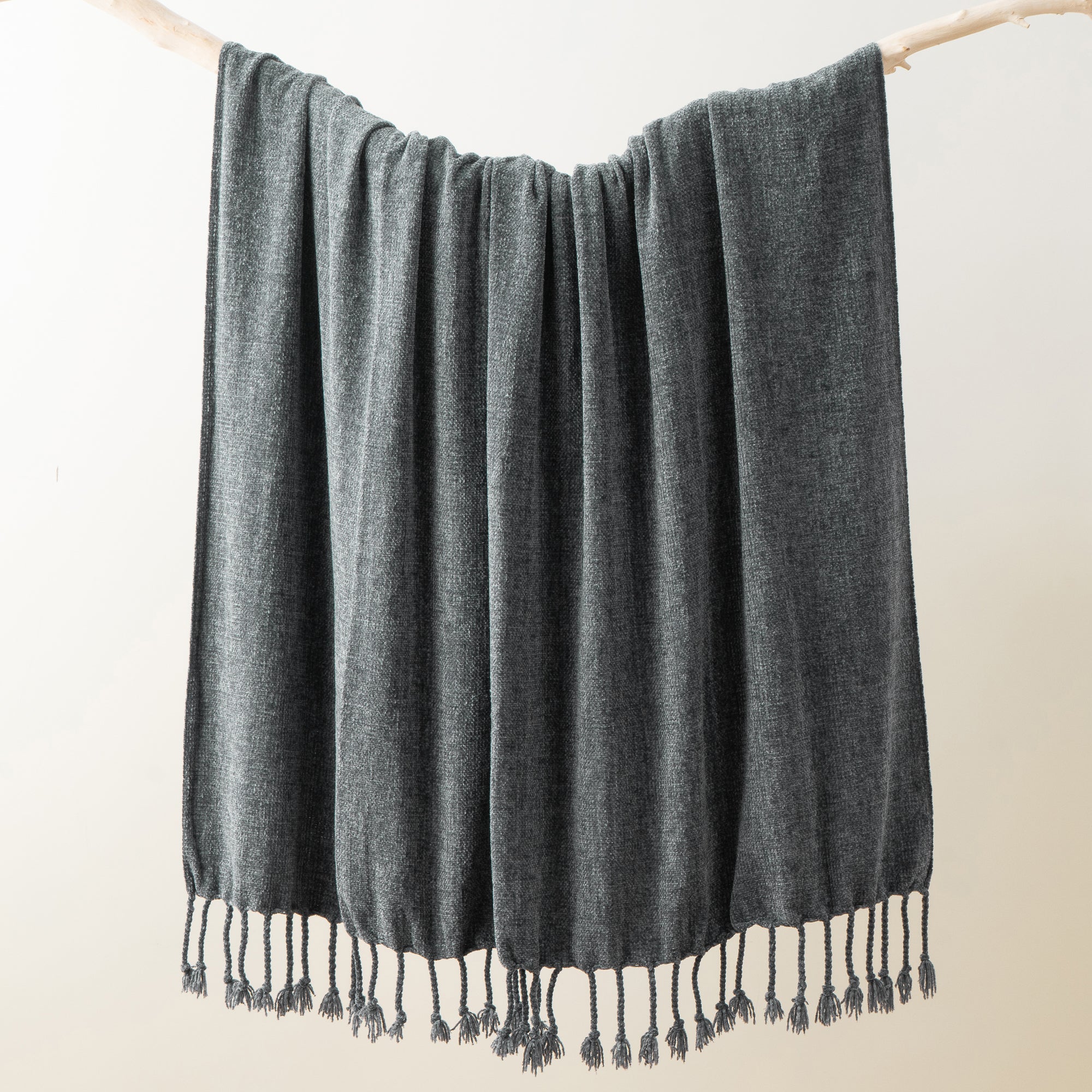 Decorative Fringe Velvety Throw