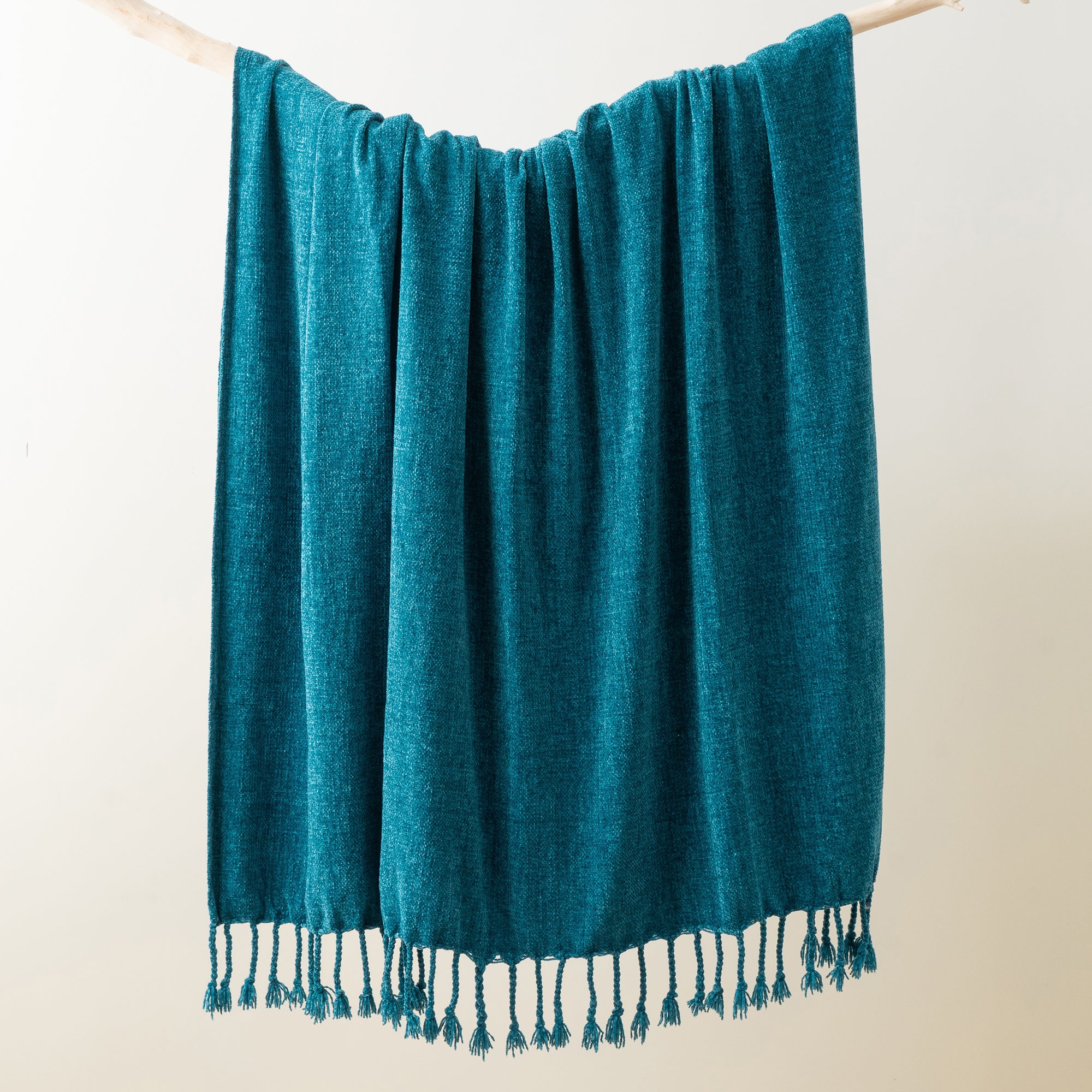 Decorative Fringe Velvety Throw