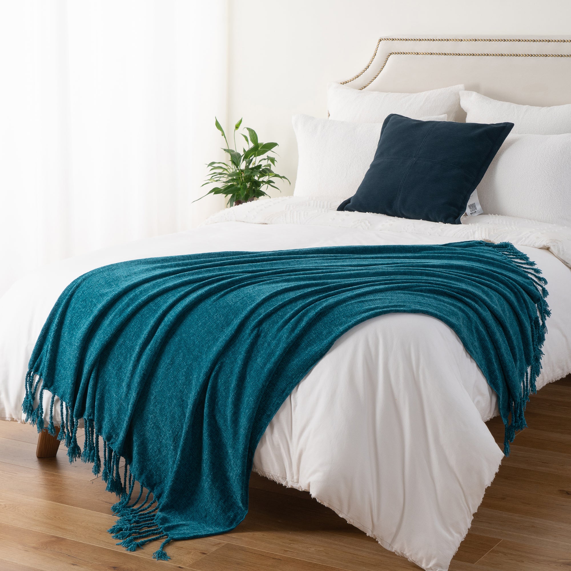 Decorative Fringe Velvety Throw