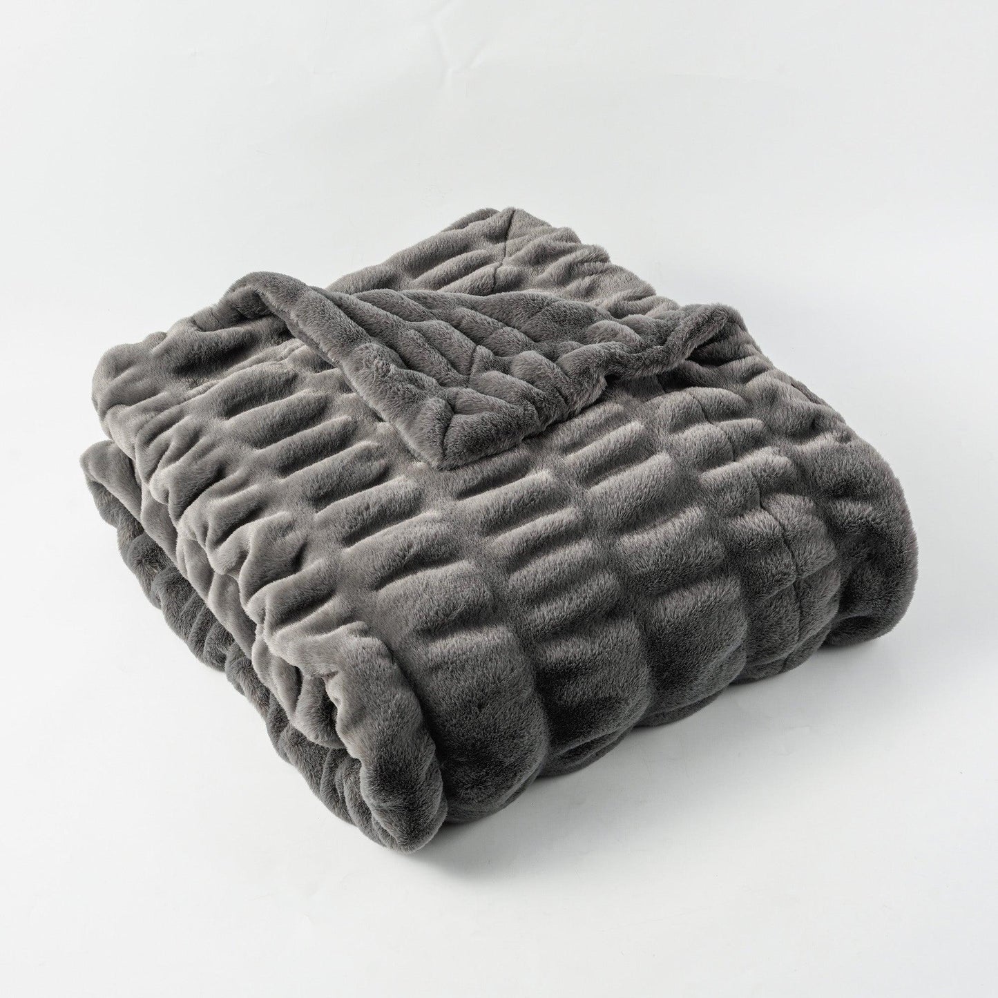Reversible Rabbit Fur Blanket - BATTILO HOME