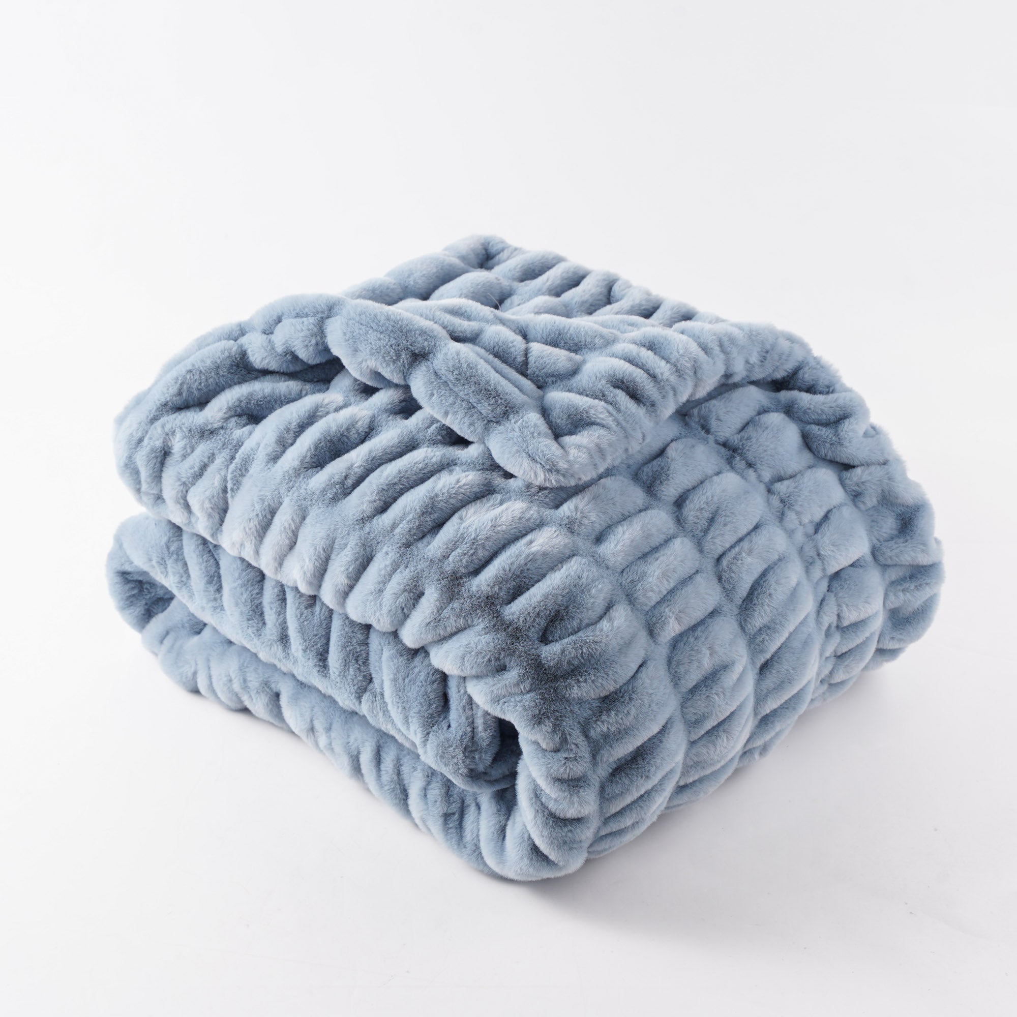 Faux Reversible Rabbit Fur Blanket