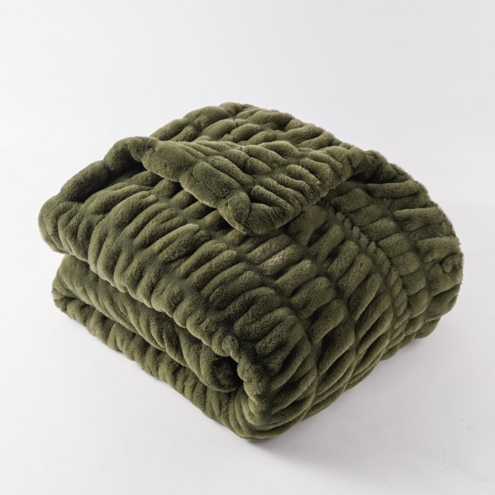 Faux Reversible Rabbit Fur Blanket