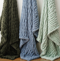 Faux Reversible Rabbit Fur Blanket