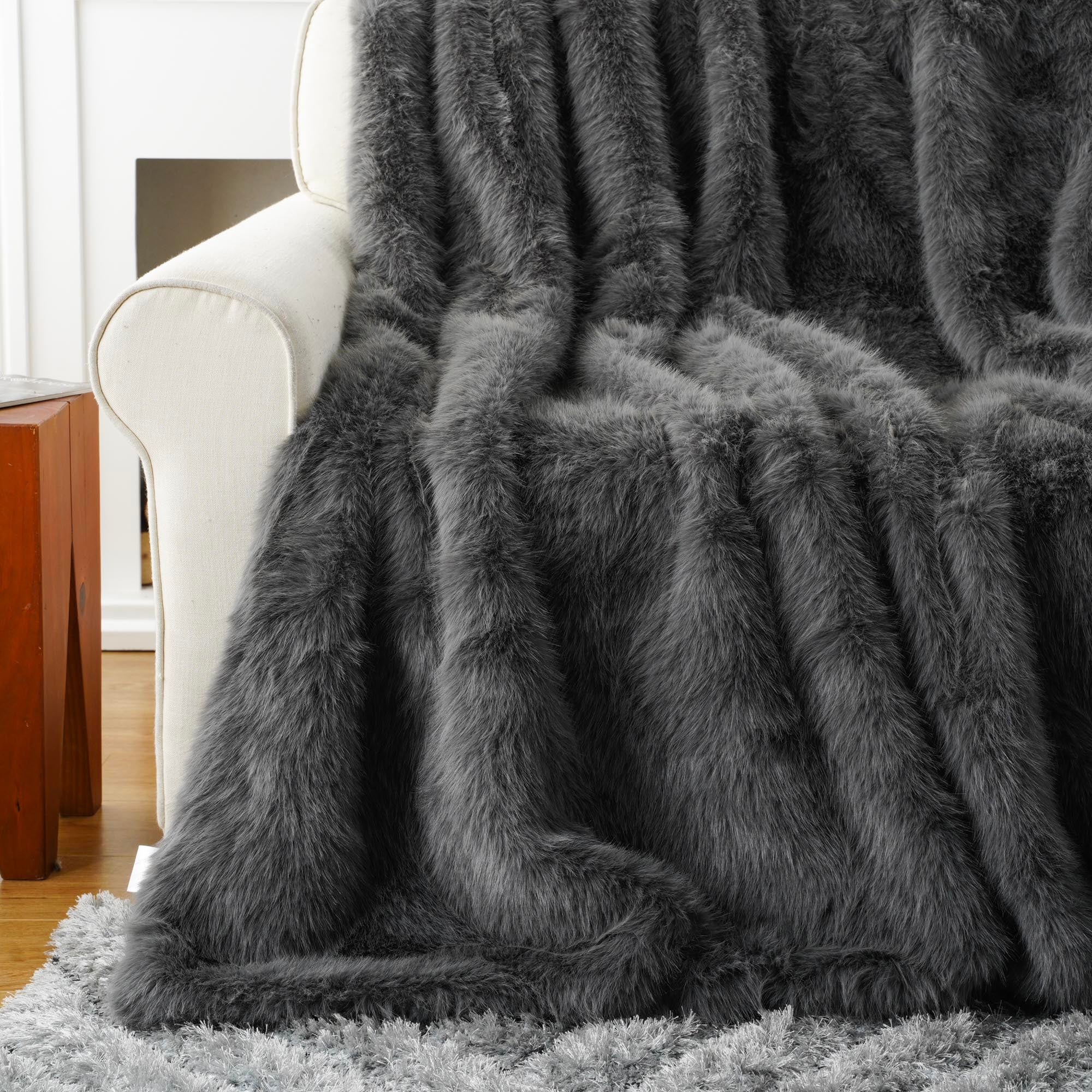 Fluffy Faux Fur Throw