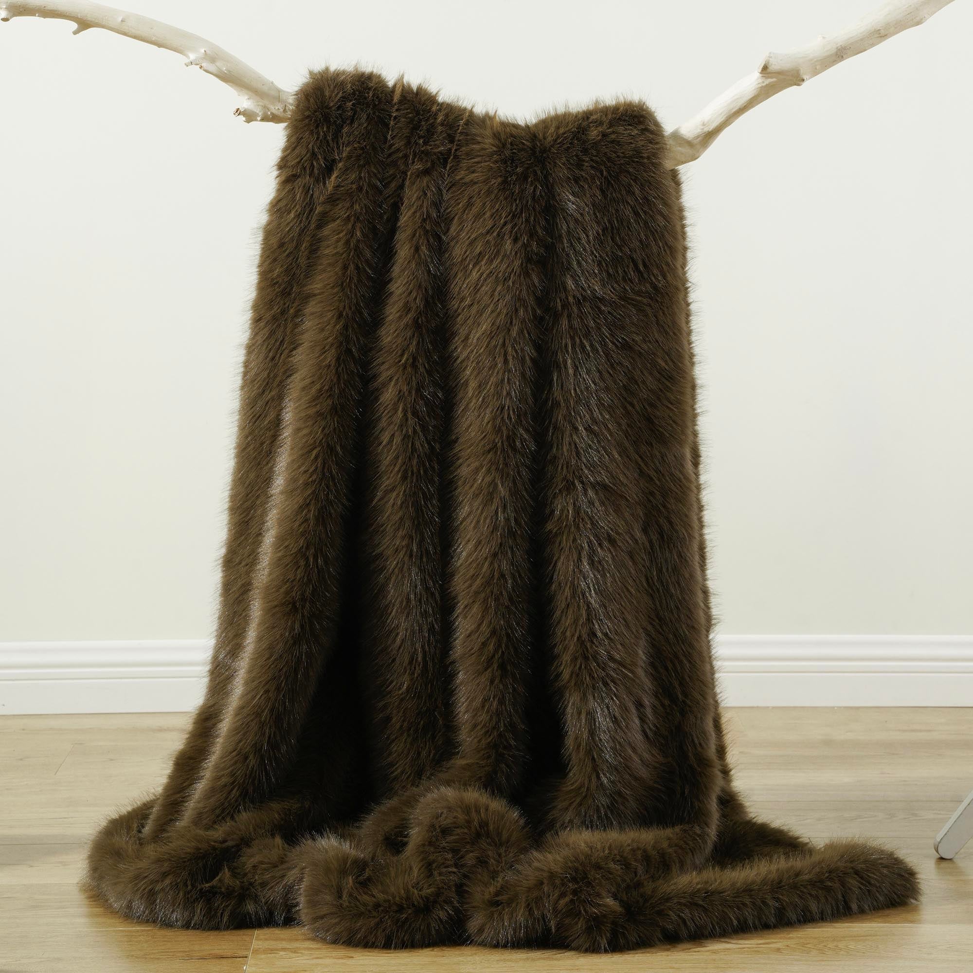 Fluffy Faux Fur Throw