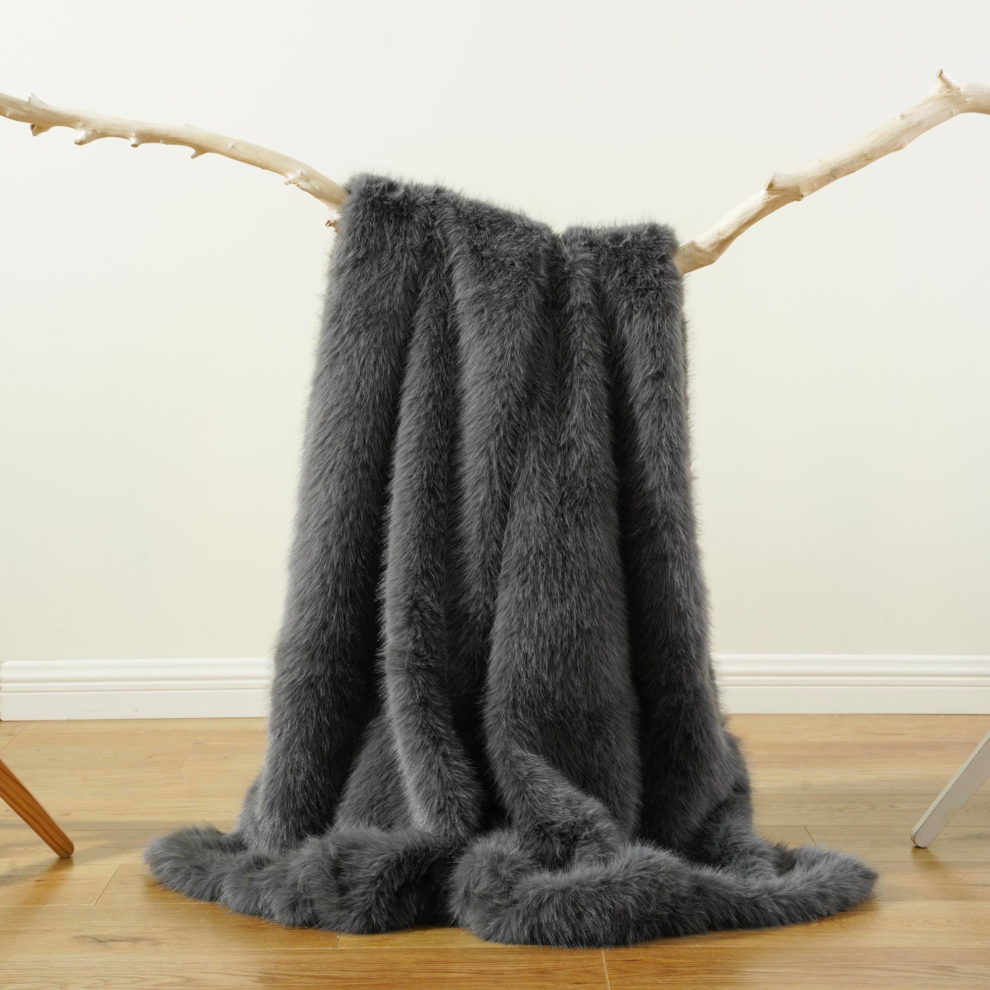 Fluffy Faux Fur Throw