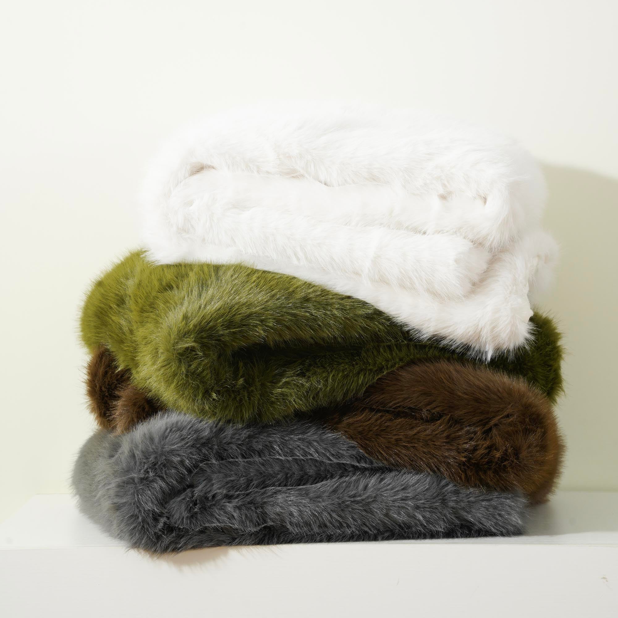Fluffy Faux Fur Throw