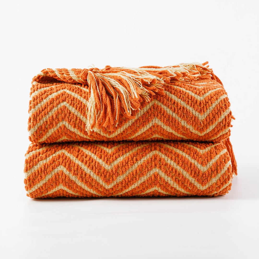 Spruce Herringbone Wool Blanket