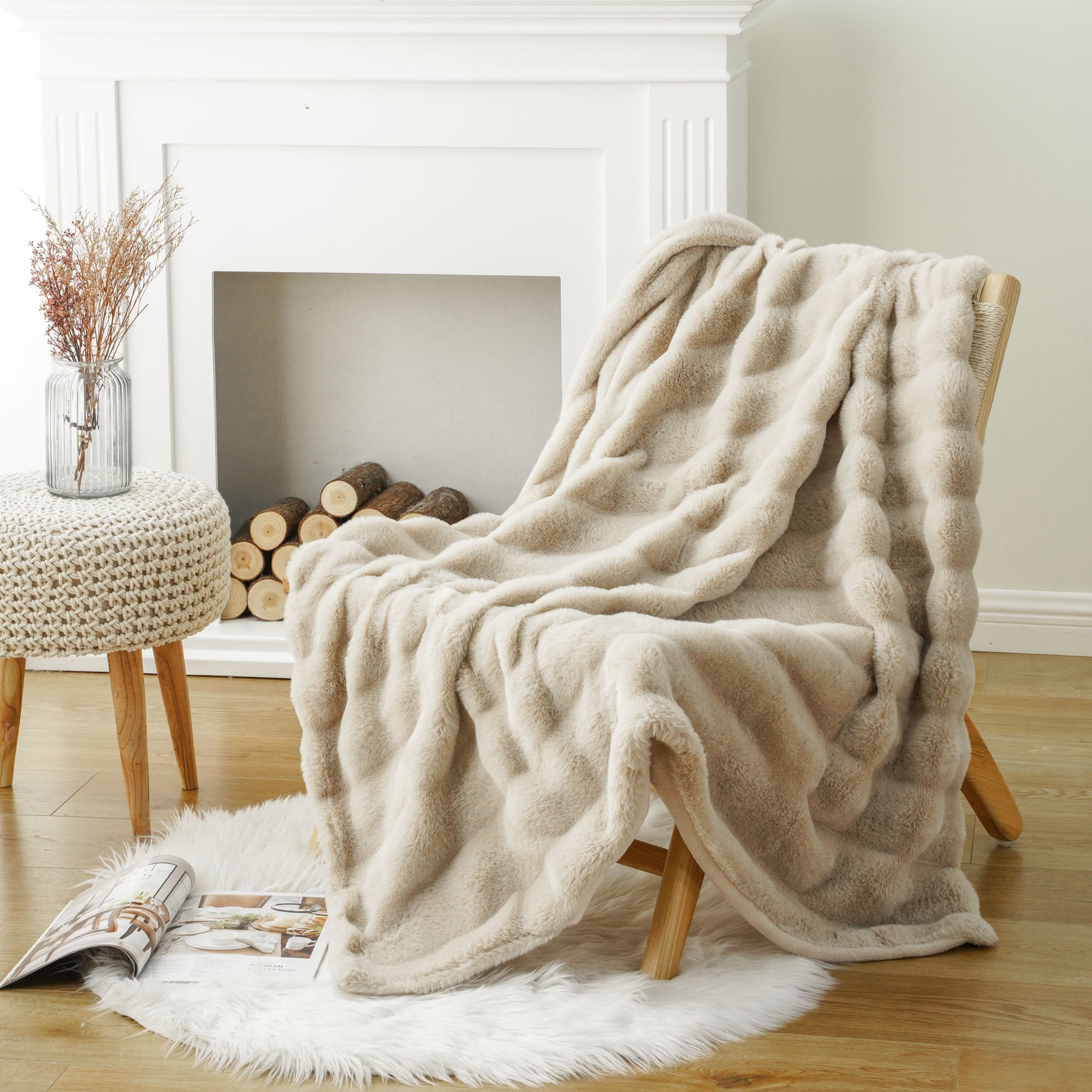 Striped Plush Blanket