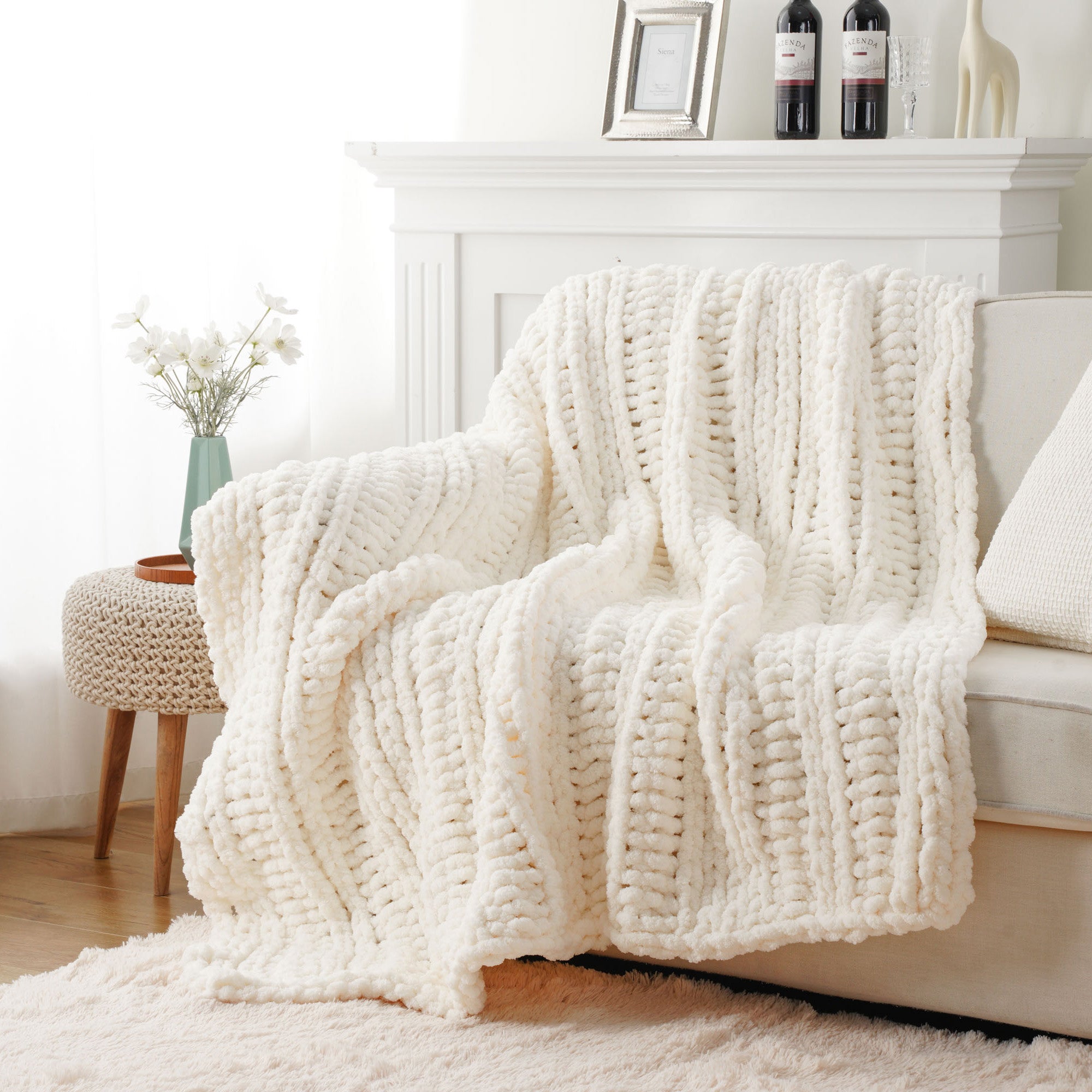 Handmade Cable Knit Blanket