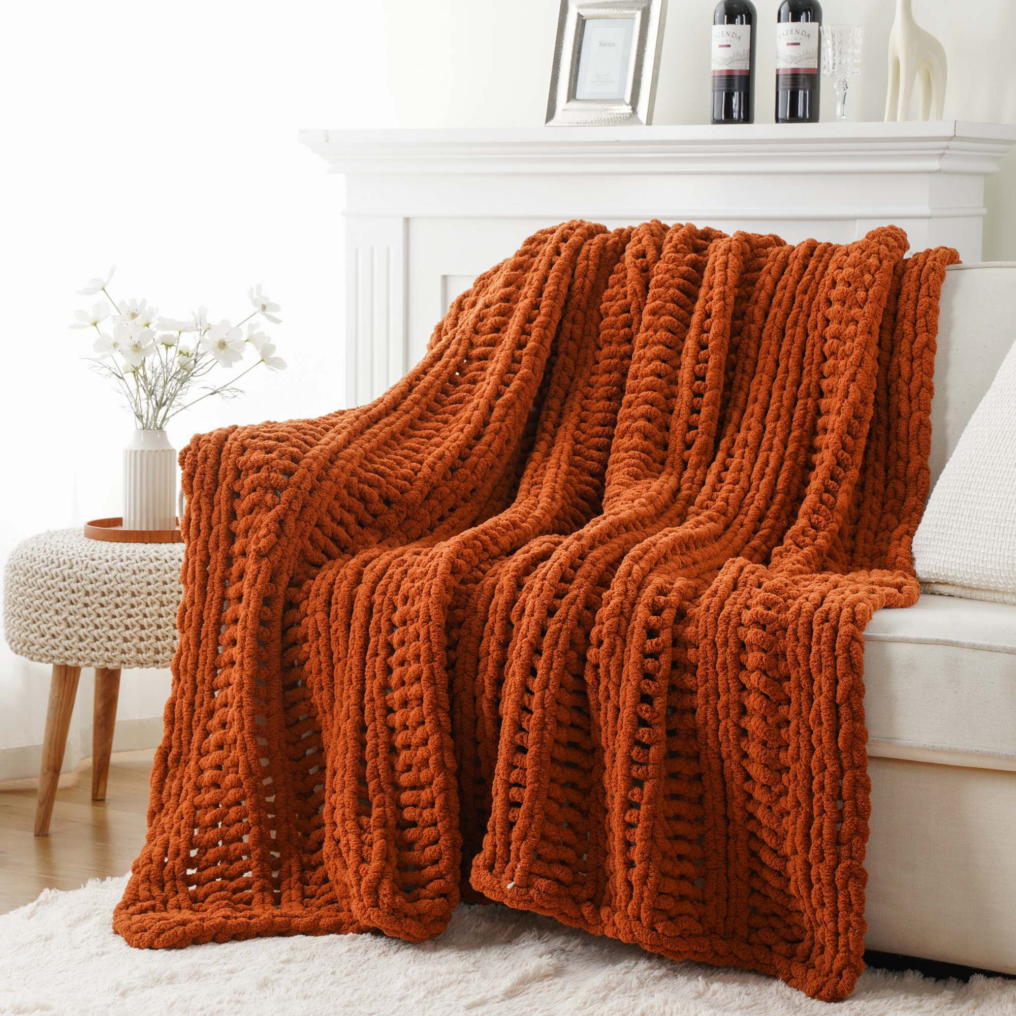 Handmade Cable Knit Blanket